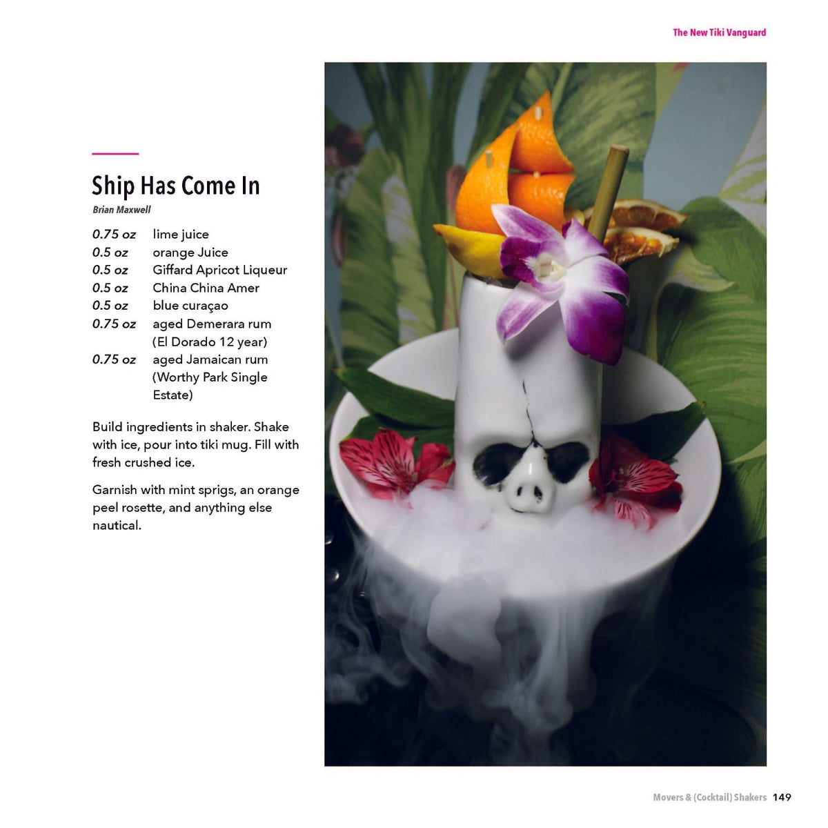 A cocktail recipe and photo